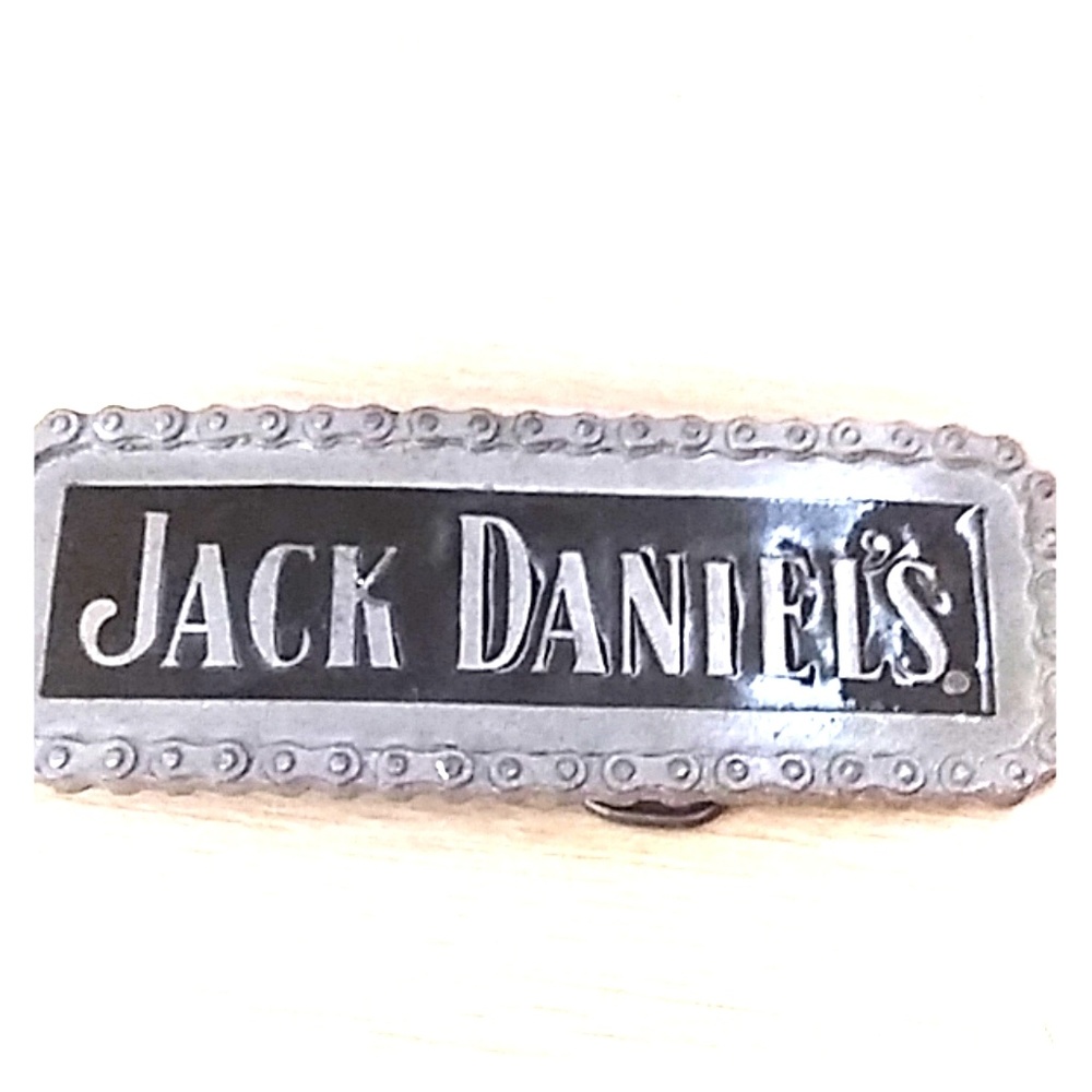 Killer jack daniels belt buckle with chain edgeing